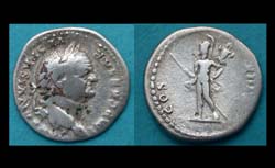 Vespasian, Denarius, Mars with Trophy reverse